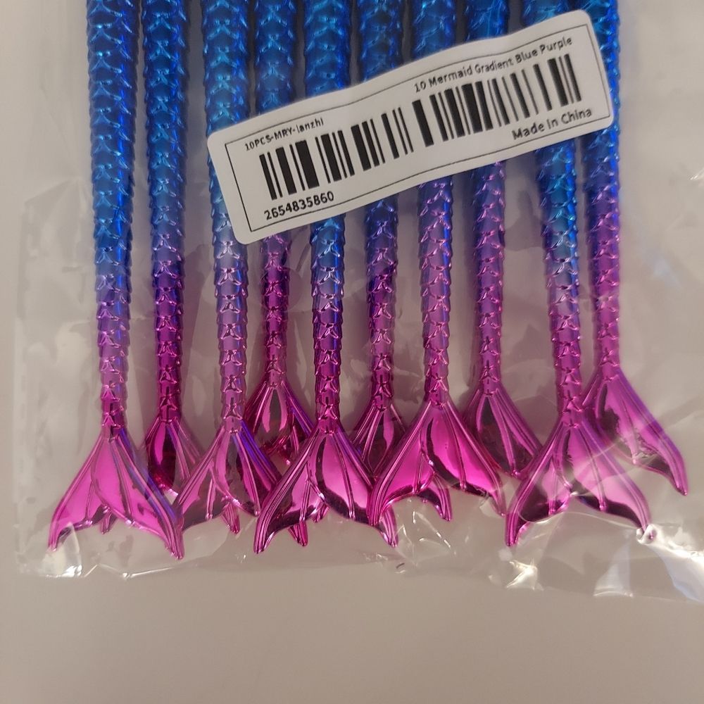 10 Pcs Mermaid Eye Makeup Brushes Set - Picture 6 of 6